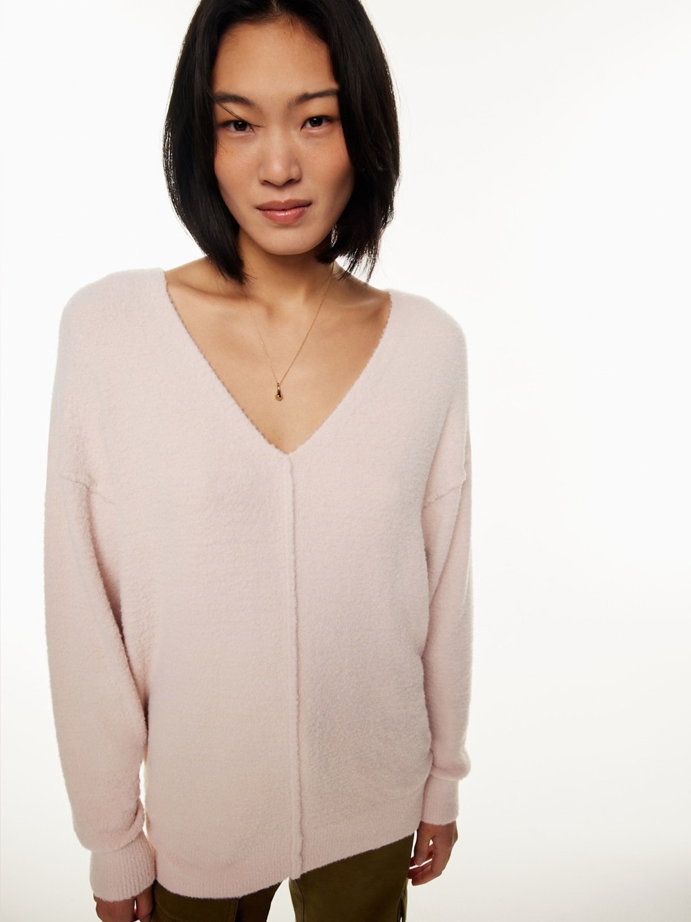 Aritzia Hush Knit Sweater in Navy - Picture 2 of 9